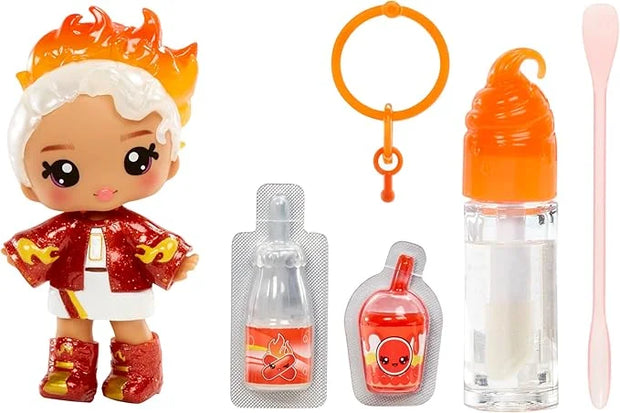 Yummiland Lip Gloss Doll - Amber Cinnamon, with DIY Lip Gloss Kit, Ages 4+ - Product Image