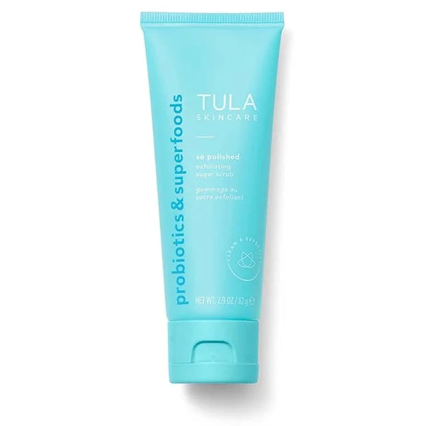 TULA Skin Care So Polished Exfoliating Sugar Scrub - Face Scrub, Gently Exfoliates with Sugar, Papaya, and Probiotic Extra...