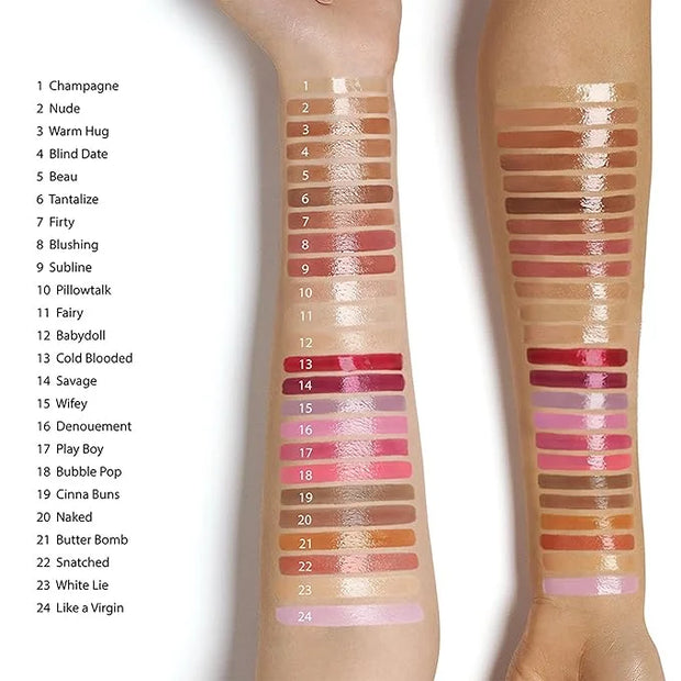 Ruby Kisses Lip Gloss Butter Bomb Gloss Non-Sticky Lip Gloss Vitamin E Natural Nude Lip Makeup - 7.8mL (0.26 US fl.oz) (Ci...