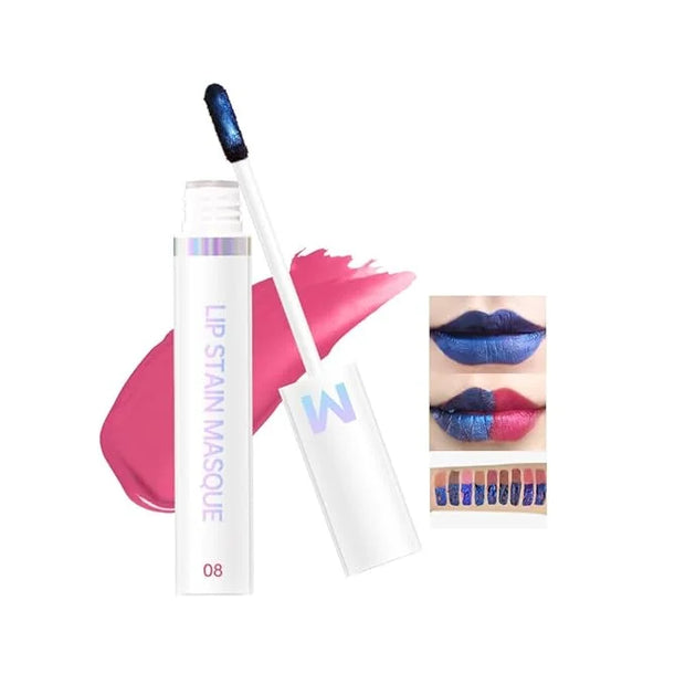 Matte Lip Gloss Peel Off Masque - Peel Off Lip Stain Tattoo,Cranberry Peel Off Lip Tint，Long Lasting Waterproof Transfer-p...