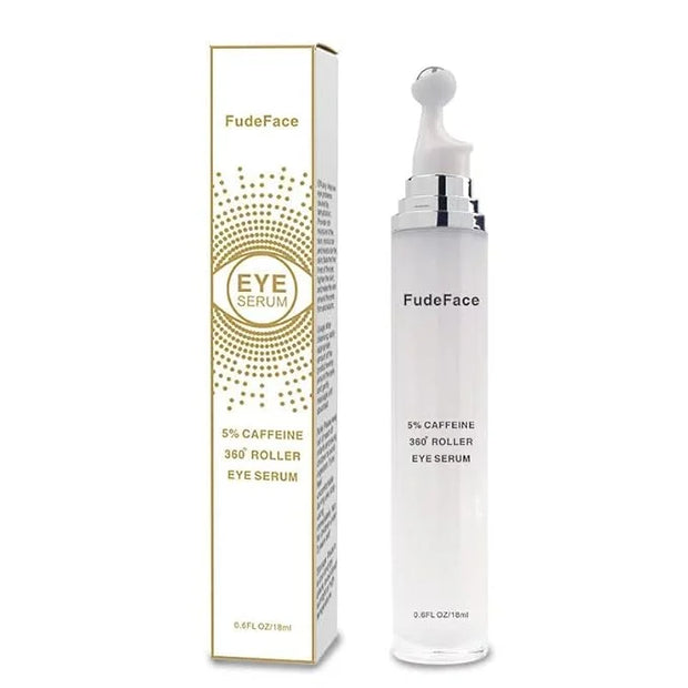 5% Caffeine Eye Serum and Under Eye Roller Cream for Dark Circles and Puffiness, Cafeine with 360° Massage Ball Reduce Wri...