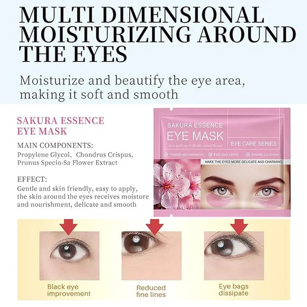 Under Eye Mask Patches, 30 Pairs Collagen Hydrating Moisturizing Smoothing Gel Pads for Puffy Eyes Bags,Dark Circles,Puffi...