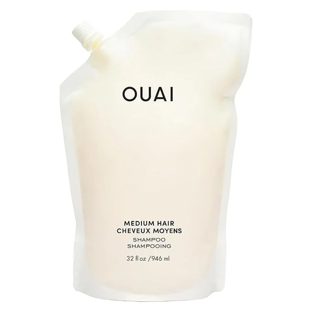 OUAI Medium Shampoo Refill - Hydrating Shampoo with Coconut Oil, Babassu, Kumquat Extract and Keratin - Strengthens, Nouri...