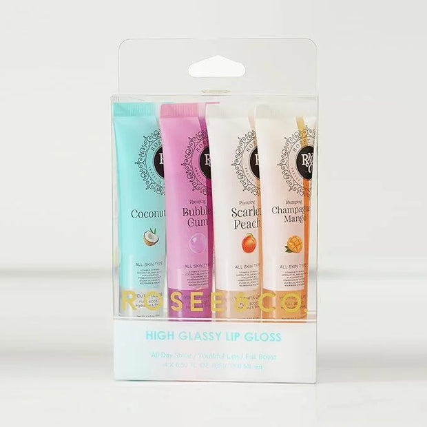 ROSÉE & CO Rosee Lip Gloss Vegan & Cruelty Free Treatment, Professional Make up, Long Lasting Glossy with Shea Butter, Moi...