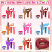 BRIPATI DIY Lip Gloss Making Kit, 46PCS DIY Lip Gloss Kit to Make Your Own Lip Gloss, Moisturizing Lip Glaze Handmade Set,...