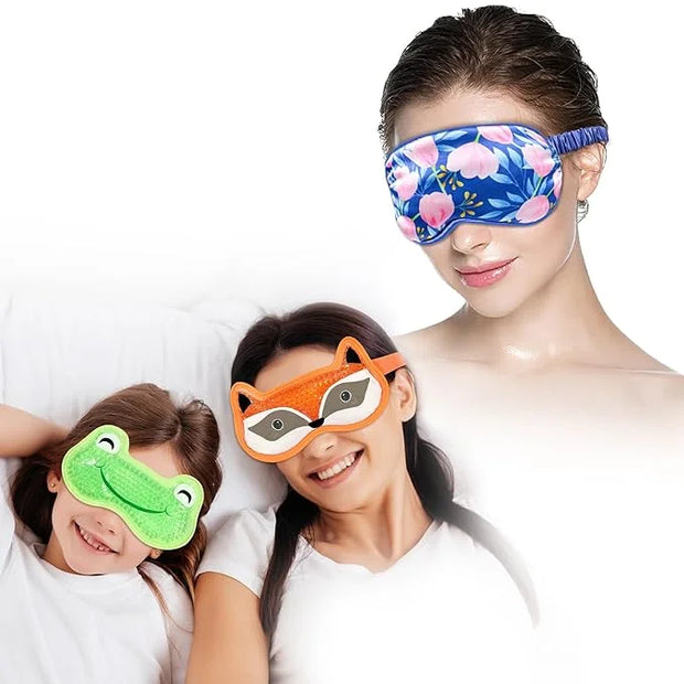 Bundle of CONBELLA 2PCS Adorable Cooling Eye Mask Gel Eye Mask, Reusable Hot Cold Therapy and Cooling Eye Mask, Gel Eye Ma...