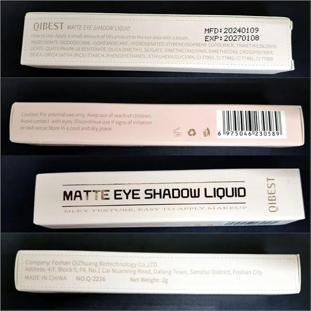 Matte Eyeshadow liquid Long Lasting High-pigmented Eye shadow Gel Eye Makeup (Matte Brown) - Product Image