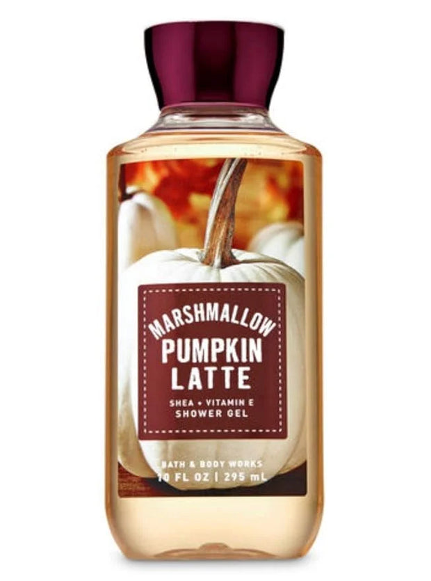 Bath & Body Works Shea & Vitamin E Body Shower Gel Marshmallow Pumpkin Latte 10 Oz - Product Image