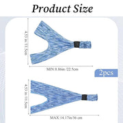 2Pcs VR Face Mask, Adjustable VR Sweat Band Breathable Eye Face Cover for Most VR Devices (Black/Blue) - Product Image
