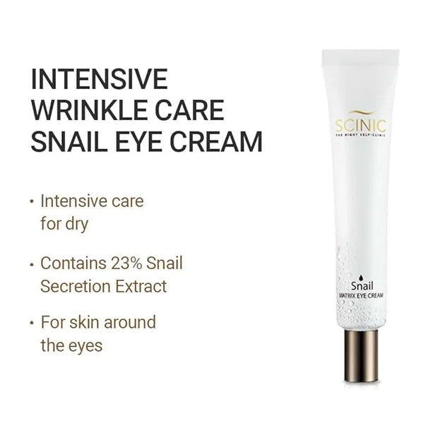 SCINIC Snail Matrix Eye Cream All Skin Types Women Hypoallergenic Moist (30ml) - Product Image