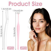 6pcs Eyebrow Razors for Women, Multipurpose Trimmers Set Precision Facial T Shape Shaver Hair Removal Tools Portable Face ...
