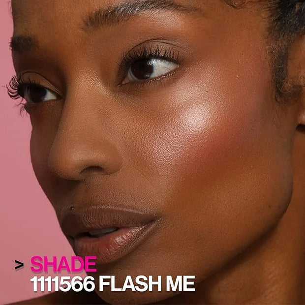 Wet n Wild MegaGlo Blushlighter, Blendable Blush & Highlighter Set, Shimmery Metallic Finish, Flash Me - Product Image