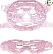 2 PCS Gel Mask,Reusable,Face & Eye Mask with Hole,Dark Circles,Dry Eyes,DeepSleep,Headaches,Puffiness,Stress,migraines,Eye...