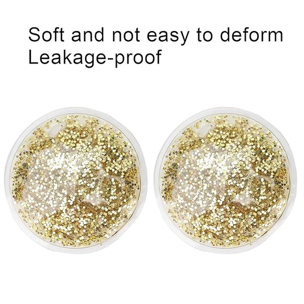Gel Ice Pack, Hot Cold Eye Gel Ice Pack, Reusable Cooling Eye Cover for Dark Circles Puffiness, Redness and Eye Relax (Gol...