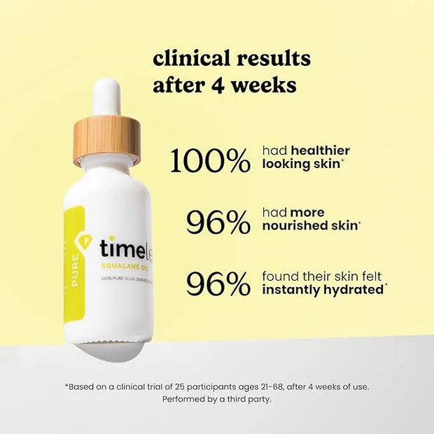 Timeless Skin Care Squalane Oil 100% Pure - Plant-Based Face Oil - Fragrance-Free - For Dry Skin - Moisturizing - 1 oz - P...