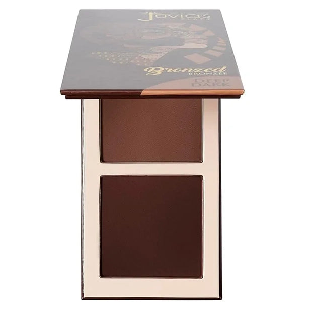 Juvia's Place Bronzed Duo Bronzer Deep Dark - Soft Matte Bronzer, Contour Pressed Powder, Long-Wearing & Buildable Bronzin...