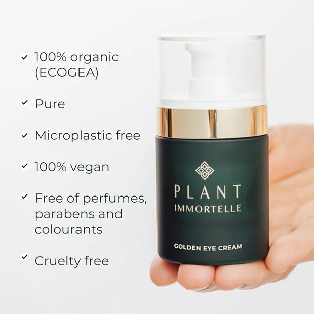 Golden Under Eye Cream - Hydrating Face Cream with Bakuchiol, Helichrysum Intensive Under Eye Renewal, Moisturizer Eye Cre...