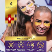 SWISSÖKOLAB Under Eye Patches For Puffy Eyes 24k Gold Eye Mask Dark Circles And Puffiness Collagen Eye Gel Pads Moisturizi...