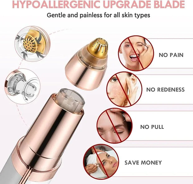 gurelax Eyebrow Hair Remover, Electric Eyebrow Trimmer for Women,Face and Eye Epilator with LED Light for Women Rechargeab...