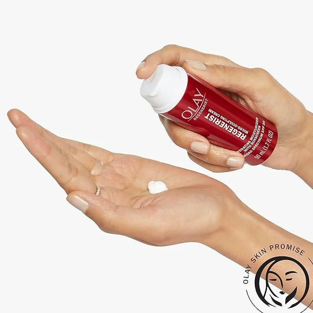 Face Moisturizer by Olay Regenerist Microsculpting Cream With SPF 30 Sunscreen and Vitamin E for Advanced Anti-Aging, 50ml...