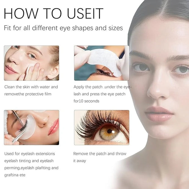 50 Pair V Shape Under Eye Gel Pads Hydrogel Eye Patches For Eyelash Extension, Lint Free Under Hydrogel Eye Mask Pads Lash...