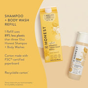 The Honest Company 2-in-1 Cleansing Shampoo + Body Wash Refill Carton | Gentle for Baby | Naturally Derived, Tear-free, Hy...