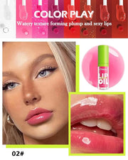 Hydrating Lip Glow Oil-Tinted Lip Oil Lipgloss,Pink Lip Gloss Lipstain Glossy Lip Glaze,Clear Pink Lip Tint Stain,Long Las...