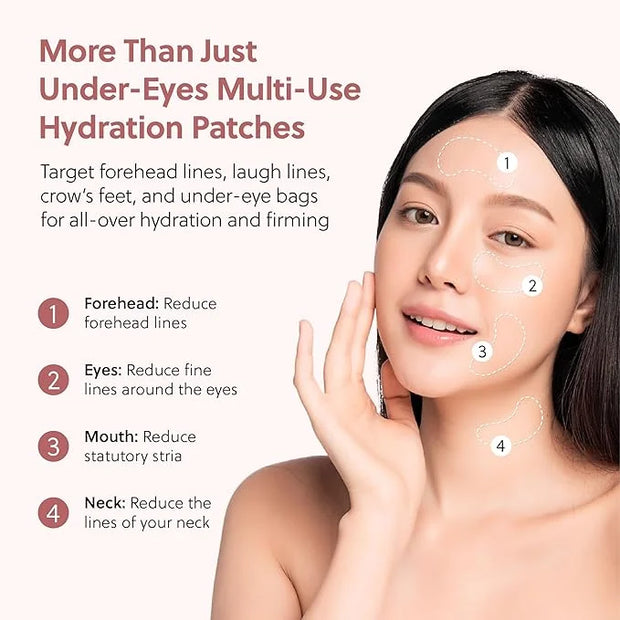 QUIA Collagen Eye Patches – Instantly De-Puff & Brighten Under-Eyes – No-Slip Hydrating Masks for Dark Circles, Eye Bags &...
