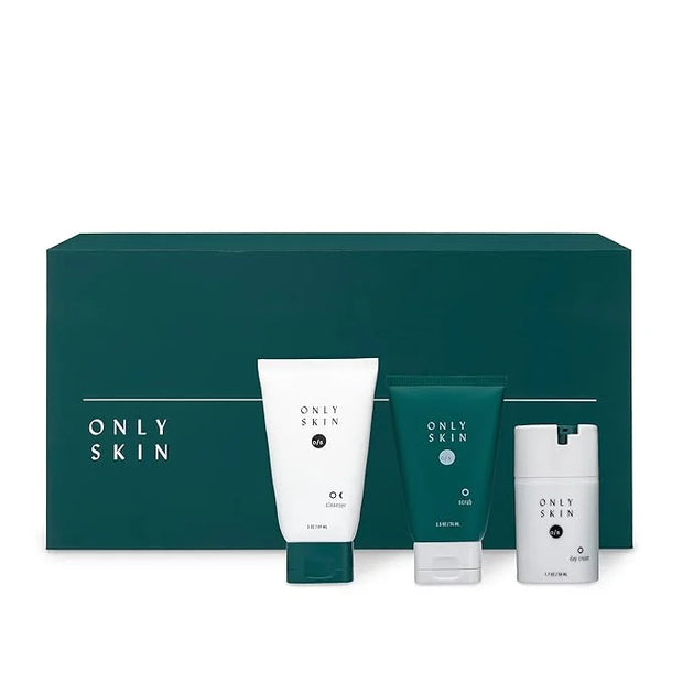 Essential Skin Care Kit, 3-Piece, Face Cleanser, Exfoliating Scrub & Day Cream Moisturizer Gift Set, Back To School Gifts ...