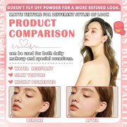 4 Colors Blush Palette for Cheeks - Face Matte Contour Makeup Palette, Buildable Shimmer Facial Cheek Blusher Shades, Blen...