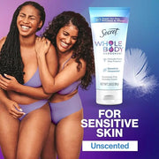 Secret Whole Body Deodorant Cream for Women, Unscented, Aluminum Free Deodorant Cream, 72 HR Odor Protection, 3.0 oz - Pro...
