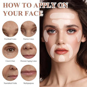 32 PCS Face Wrinkle Patches, Wrinkle Patches for Face Overnight, Silicone Face Lifting Tapes, Reduce Fine Lines Suitable f...