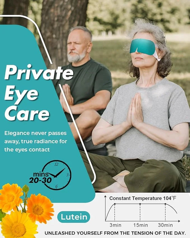 16 Packs Steam Eye Mask Lutein, Heated Eye Masks Bluebell Scent Relaxing Gifts for Women Soothing Eye Fatigue Hot Sleep Ma...