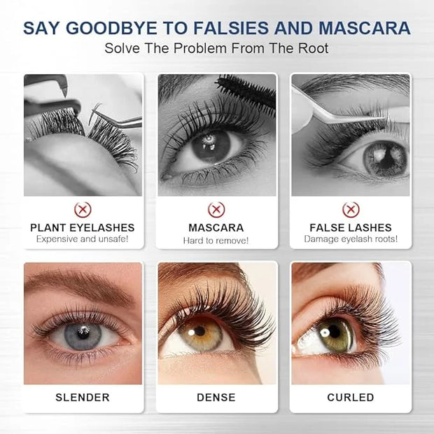 VGO Eyelash Serum - Lash Serum for Eyelash Growth, Clear Effect for Thicker, Longer Lashes with Natural Ingredients - Safe...