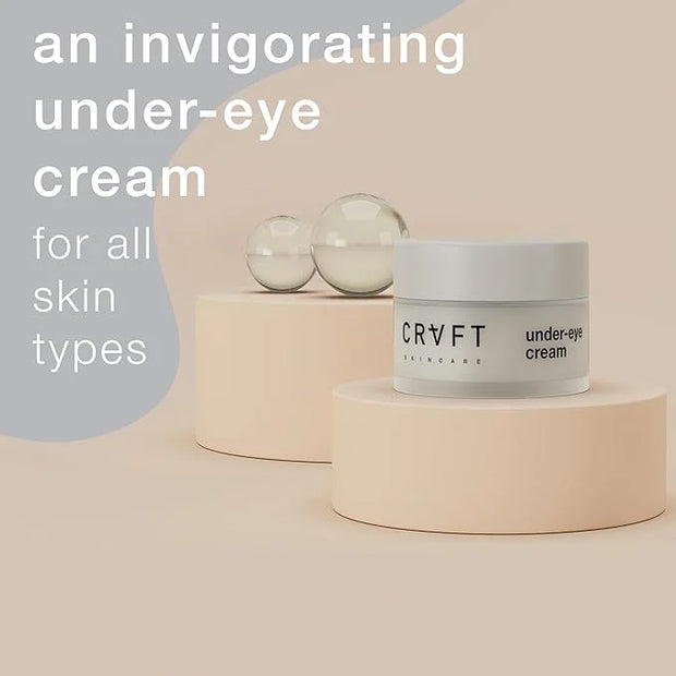 CRVFT Under Eye Cream | Brighten Dark Circles/Reduce the Appearance of Puffy Eyes | Peppermint Scented w/Caffeine | 30-Day...
