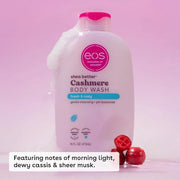 eos Shea Better Cashmere Body Wash, Fresh & Cozy, Moisturizing and Nourishing, pH Balanced Creamy Gel Formula, Paraben & P...