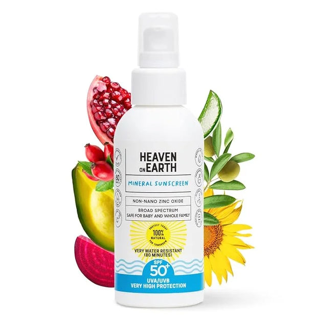 Natural and Vegan SPF 50+ Mineral Sunscreen for Full Body - Water Resistant (80 Minutes), Unscented, Titanium Dioxide FREE...