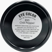 Chili Pepper Bright Red Orange Sparkling Glitter Pressed Powder Single Vegan Eyeshadow; Talc, Paraben & Cruelty Free - Pro...