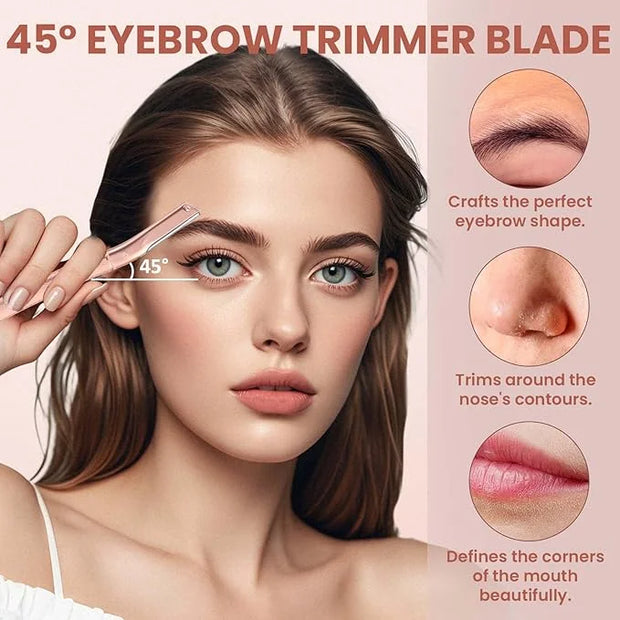 Dermaplaning Tool for- Dermaplane Razor for Women Face with 10 Replaceable Blades - Professional Womens Face Razor Peach F...