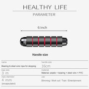 Skipping Rope with Ball Bearings Rapid Speed Adjustable 6â€ Memory - Product Image
