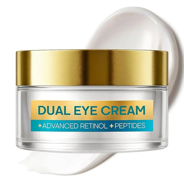 Eye Cream for Dark Circles & Puffiness – Dual Retinol + 5-Peptide Complex with Stem Cell Extract – Anti-Aging & Moisturizi...