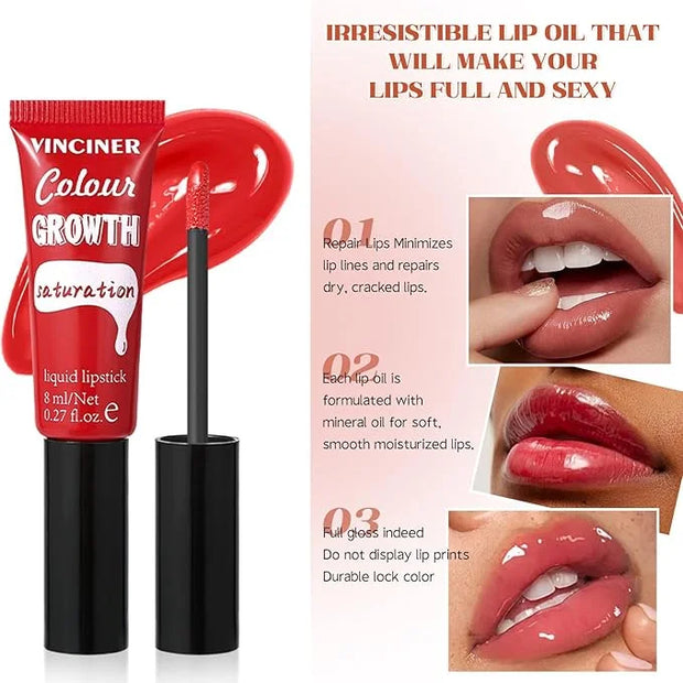 4 Colors Hydrating Glossy Liquid Lipstick Set, Moisturizing Shiny Tinted Lip Gloss, Nourishing Long Lasting Lip Stain Lip ...