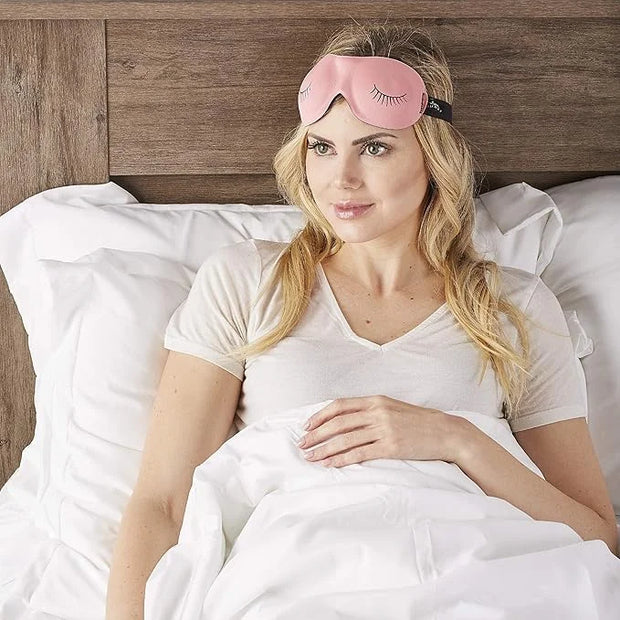 Bucky Ultralight Comfortable Contoured Travel and Sleep Eye Mask, Strawberry Eyelash, One Size - Product Image