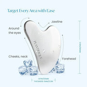 PLANTIFIQUE Gold Under Eye Patches for Puffy Eyes and Dark Circles 5 Pairs and Stainless Steel Gua Sha Facial Tool, Skin M...
