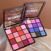 16 Colors Pink Matte Glitter Metallic Eye Shadow Palette, Korean Eyeshadow Palette Makeup, Pigmented Red Eyeshadow Kit for...