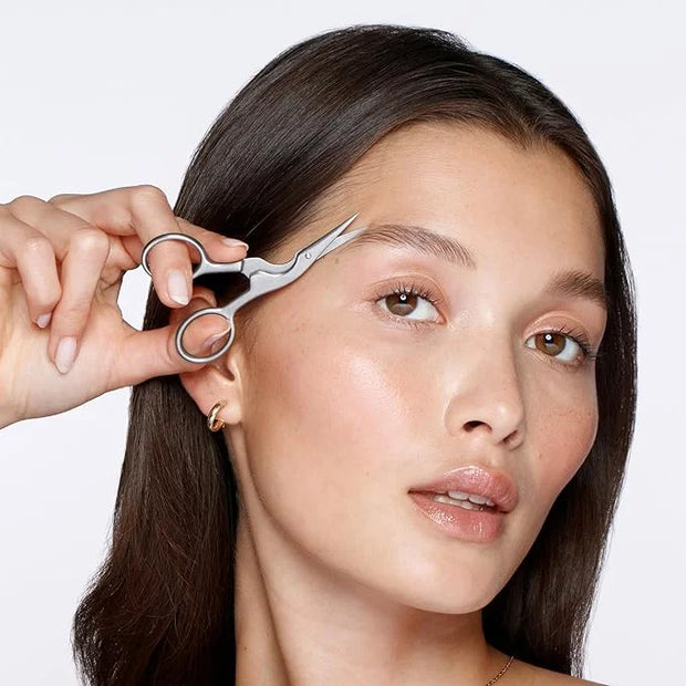 Tweezerman Brow Shaping Scissors and Brush - Stainless Steel Eyebrow Trimming Scissors for Women and Men - Product Image