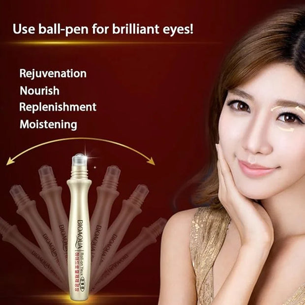 BIOAQUA Gold Essence Collagen Eye Cream Anti Dark Circle Wrinkle Repairing Ball-Pen Plant Extracts Moisturize Charm - Prod...