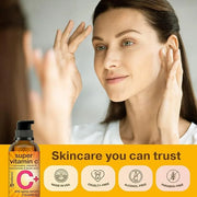 Double Size (2OZ) Super Vitamin C Serum for Face w/Niacinamide Serum, 5% Vitamin C Face Serum w/Hyaluronic Acid, Resveratr...