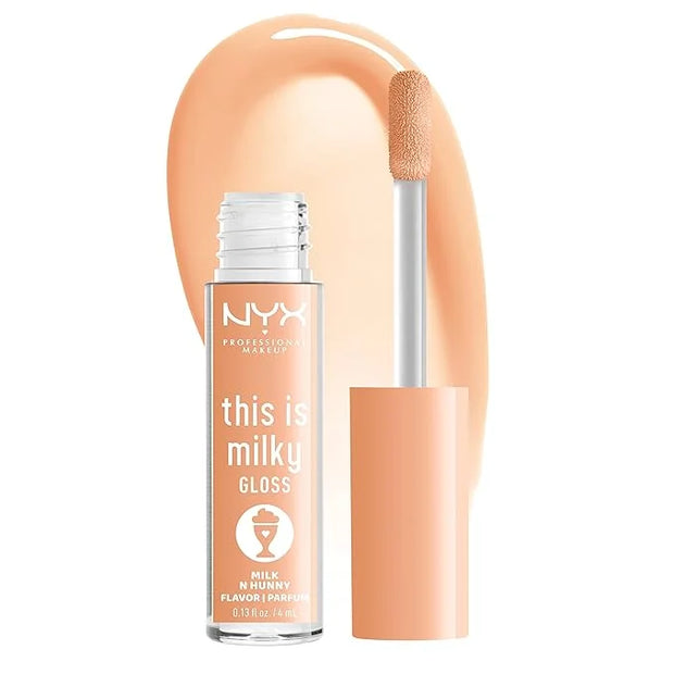 NYX PROFESSIONAL MAKEUP This Is Milky Gloss, Lip Gloss with 12 Hour Hydration, Vegan - Milk & Hunny (Honey Nude) - Product...