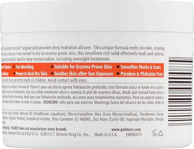 Palmer's Cocoa Butter Formula Daily Skin Therapy Solid Lotion, 7.5 Oz (Pack of 3) Intensive Body Moisturizer with Vitamin ...